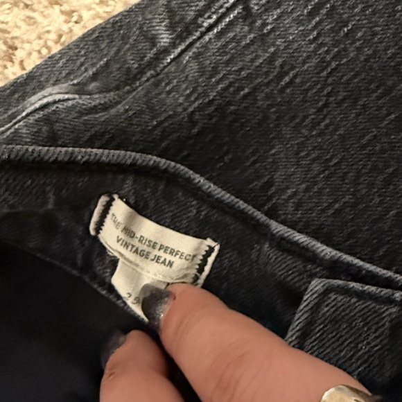 Madewell Women's Dark Gray Straight Leg Jeans - Picture 3 of 9